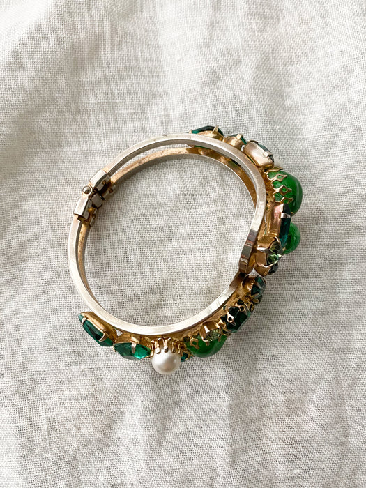 Emerald Green Clamp Bracelet