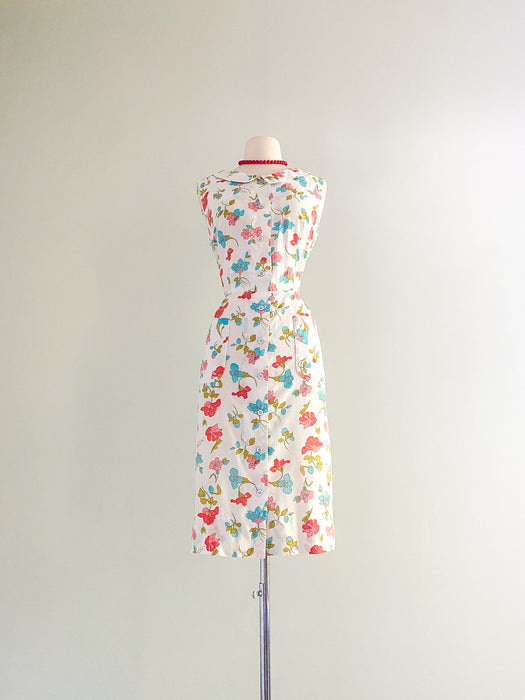 Sweetheart 1960's Saks Fifth Avenue Cotton Sundress / Sz M/L