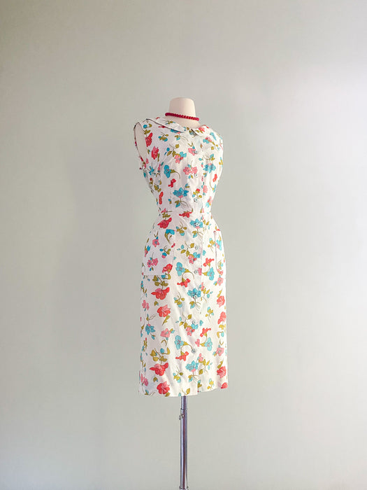 Sweetheart 1960's Saks Fifth Avenue Cotton Sundress / Sz M/L