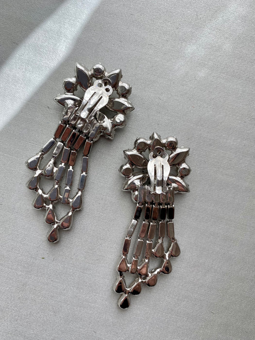 Glamorous 1950's Rhinestone Earrings