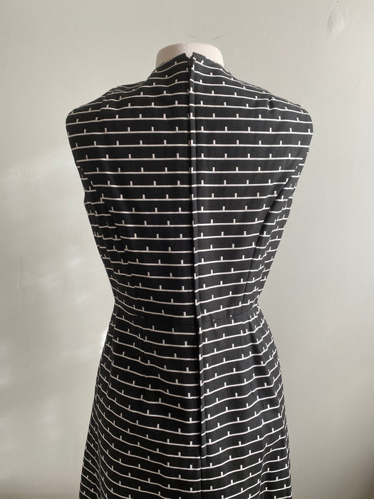 CHIC 1960'S Bill Blass Geometric Mod Dress With Pocket / L