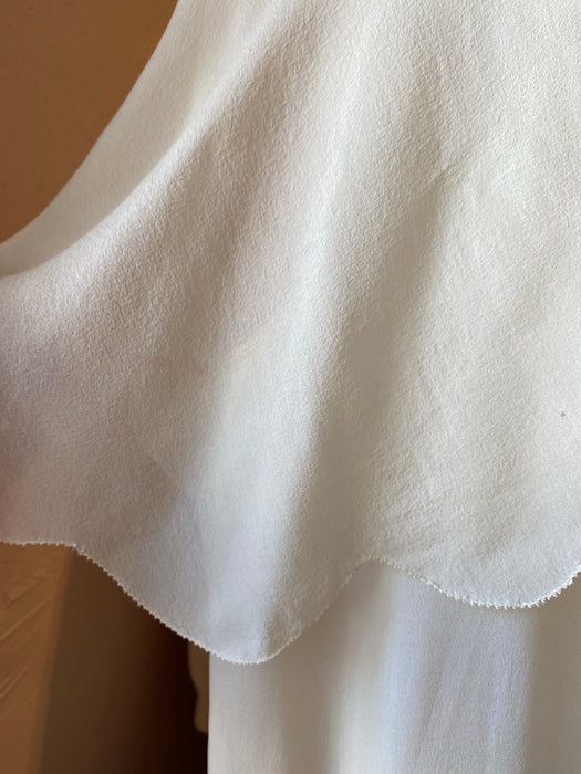 Exquisite 1920's Ivory Silk Wedding Dress / Medium