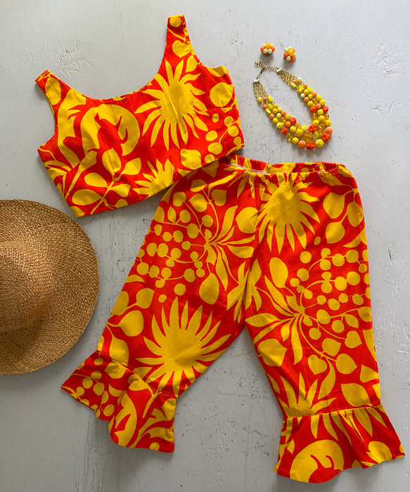 Funky 1960’s Beach Party Lounge Set by Surf Line Hawaii / Sz S/M