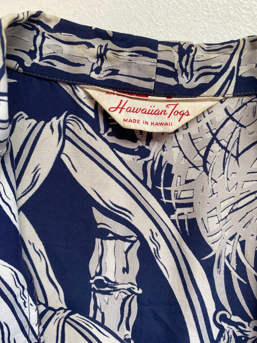 Rare 1940's Hawaiian Togs Rayon Sarong Dress & Bolero / Waist 28