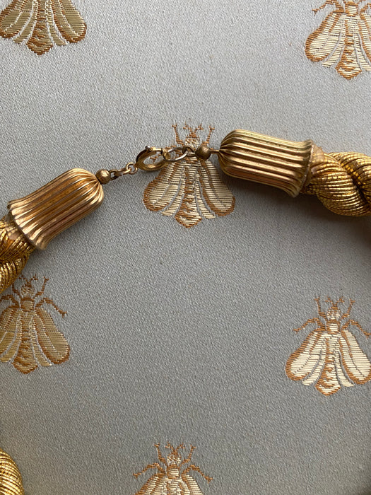 Vintage 1970s Glam Gold Rope Necklace