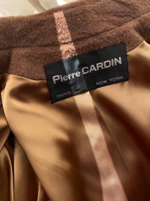Vintage 1970's Chocolate Wool Jacket By Pierre Cardin / Small