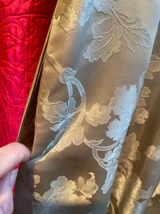 Stunning 1960's Silk Brocade Evening Gown By Dynasty / Waist 27