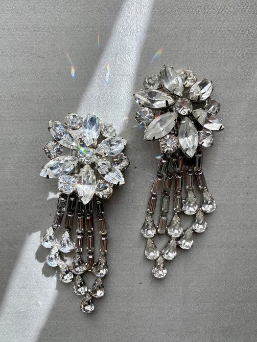 Glamorous 1950's Rhinestone Earrings