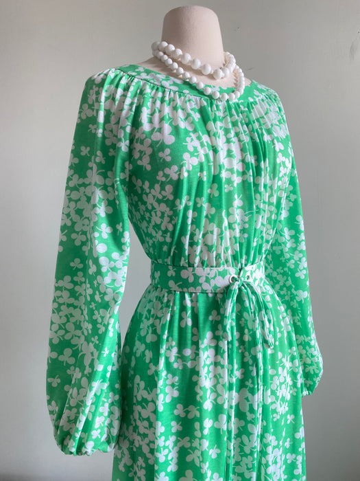 Chic 1970's Lawn Party Spring Maxi Dress From The Jamison Boutique / Medium