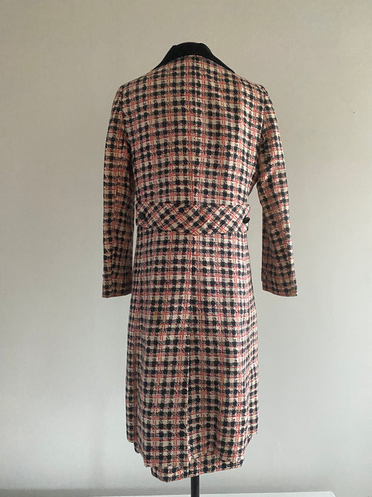 Darling 1960's Silk Coat & Dress Set By Abe Schrader / ML